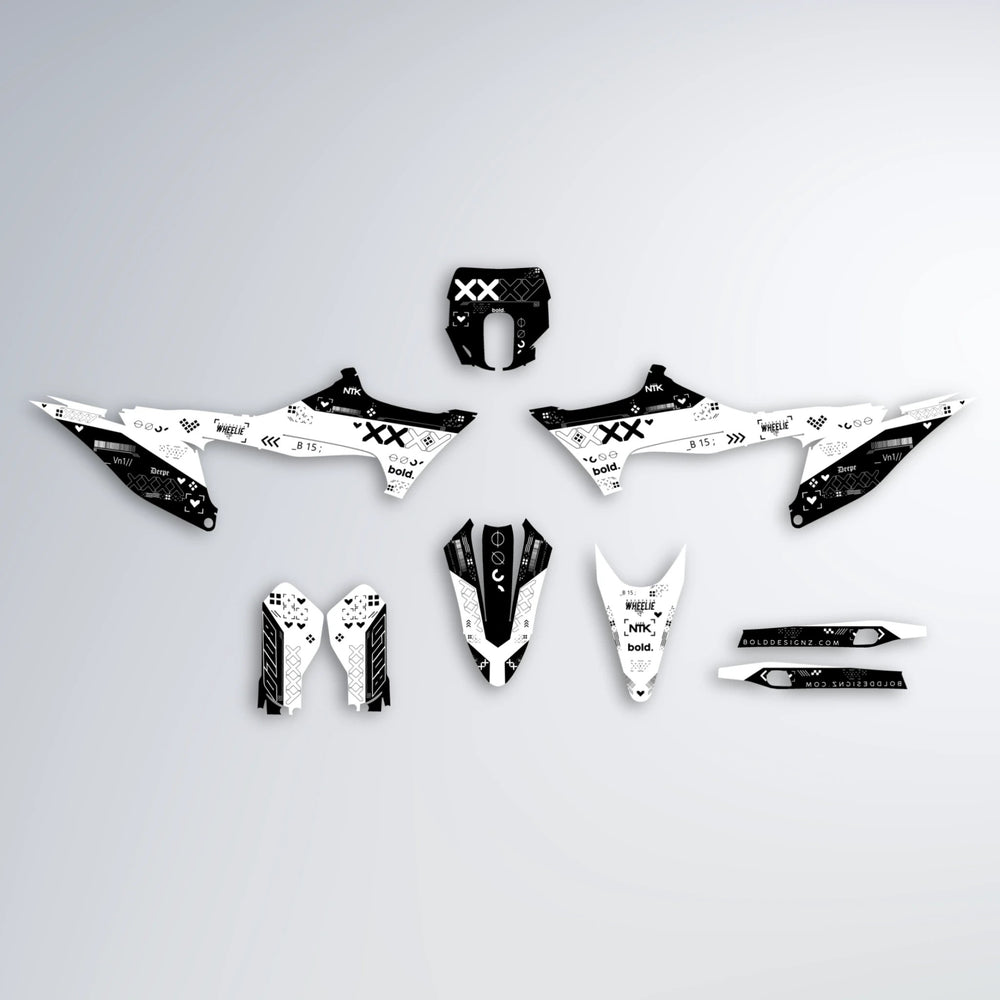 DATALOG Stark Varg SM graphics kit parts layout in Custom Colour