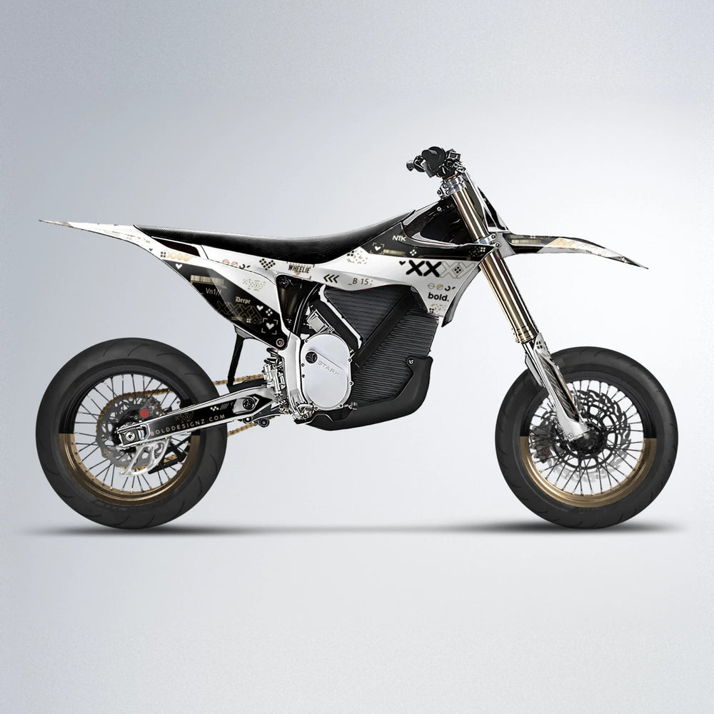 DATALOG Stark Varg SM supermoto graphics kit in Orange & Yellow