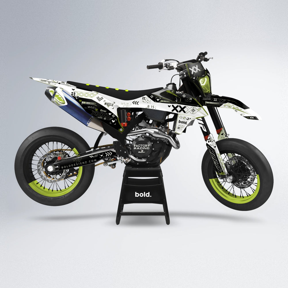 DATALOG supermoto graphics kit in Olive