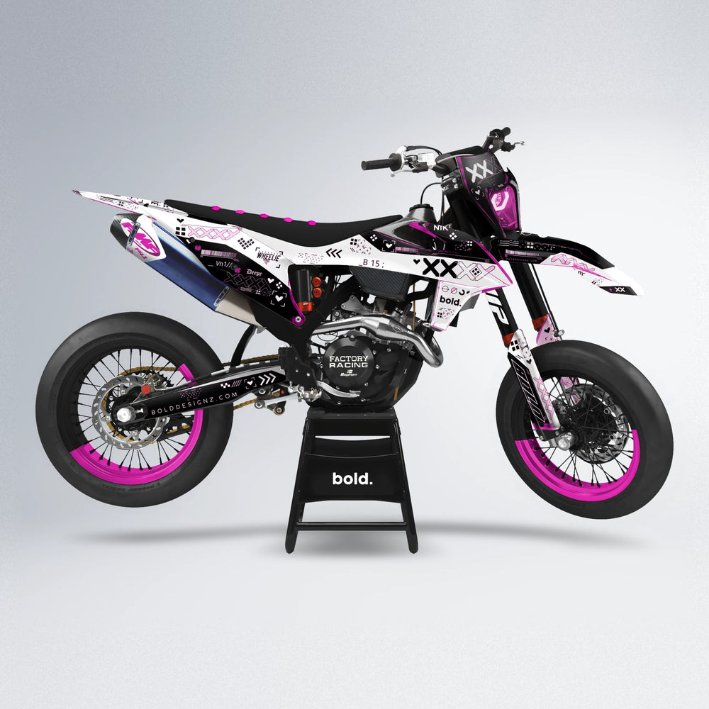 DATALOG supermoto graphics kit in Pink