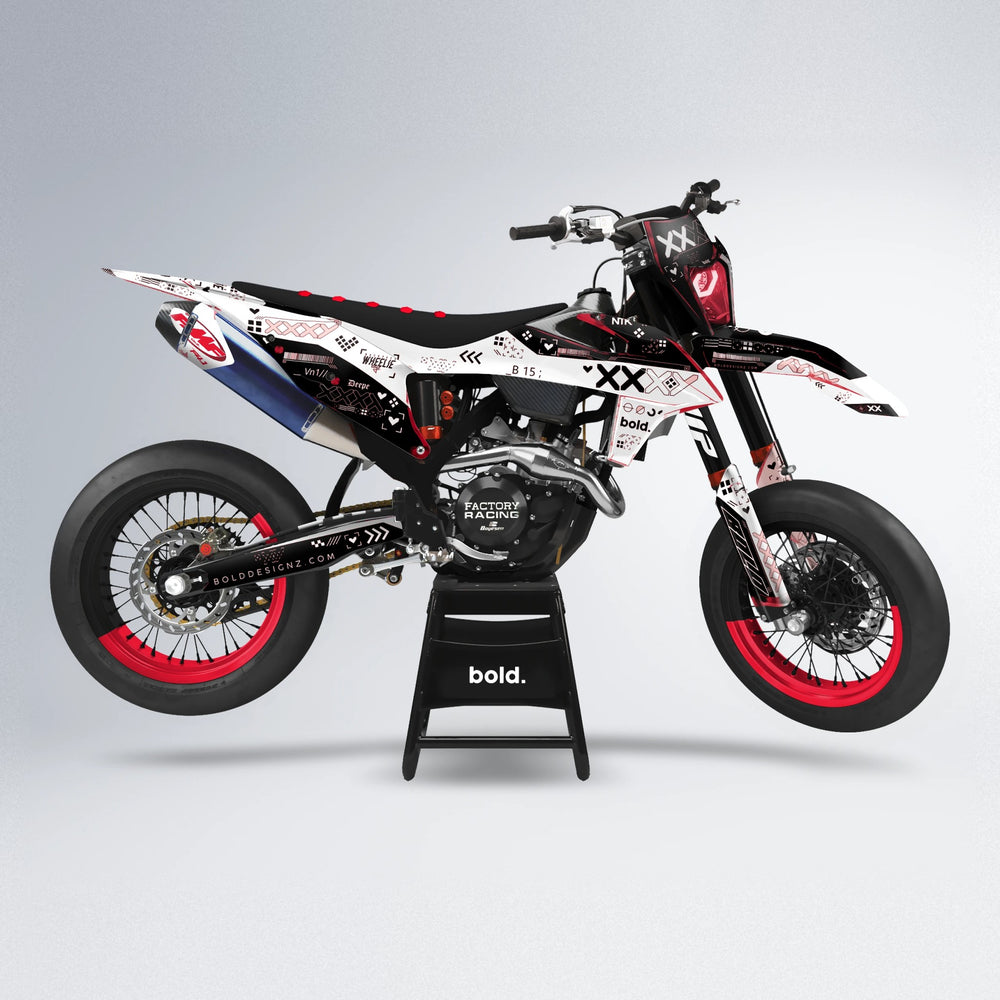 DATALOG supermoto graphics kit in Red