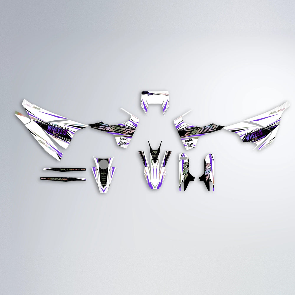 DEEPE Husqvarna 701 graphics kit parts layout in Purple