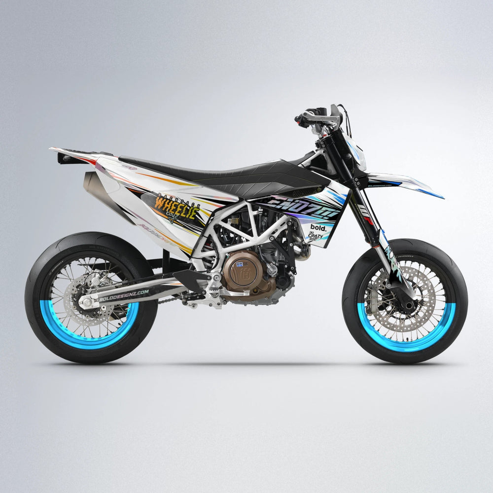 DEEPE Husqvarna 701 supermoto graphics kit in Sunset Fade