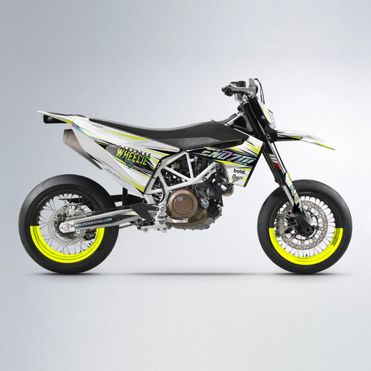 DEEPE Husqvarna 701 supermoto graphics kit in Yellow