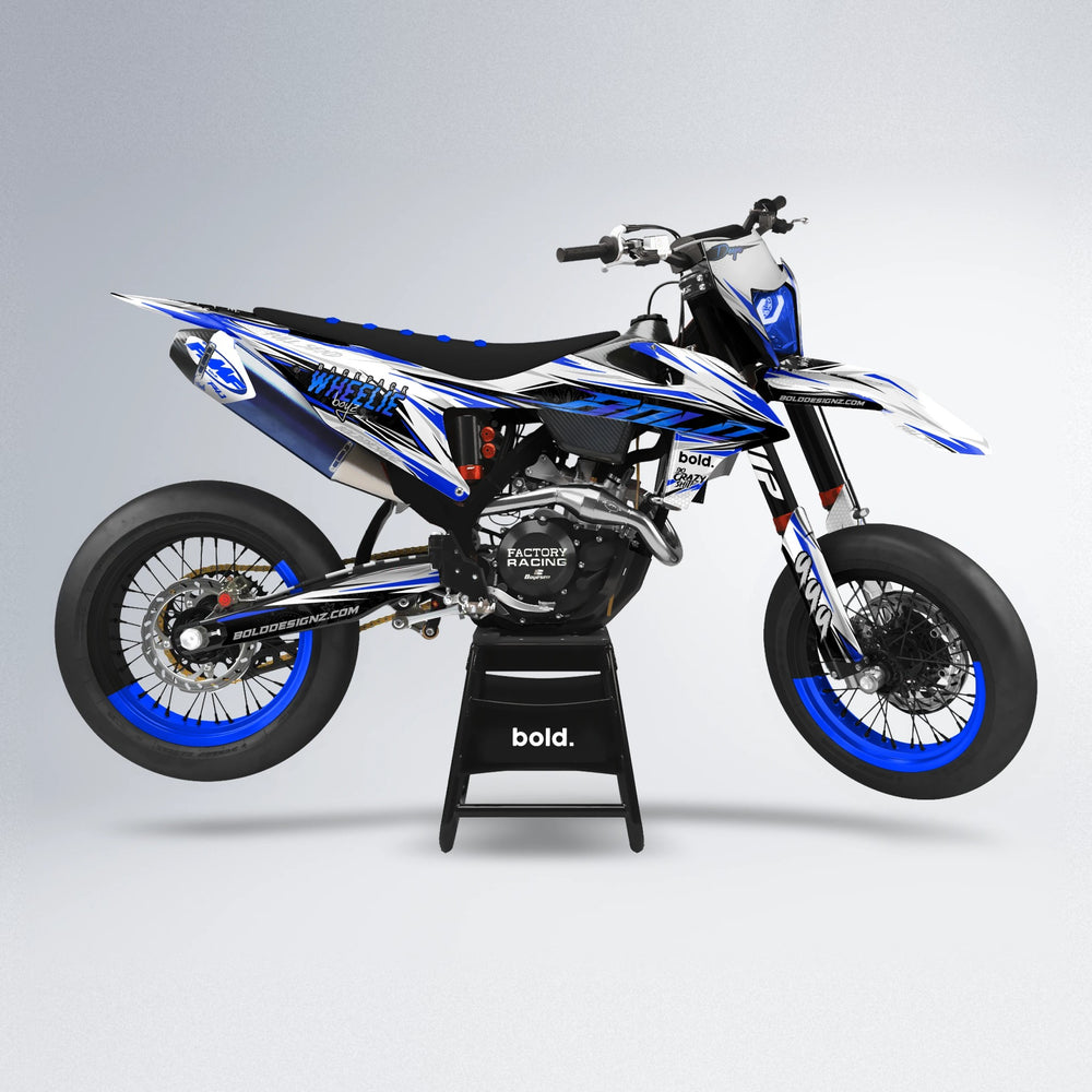 DEEPE supermoto graphics kit in Blue