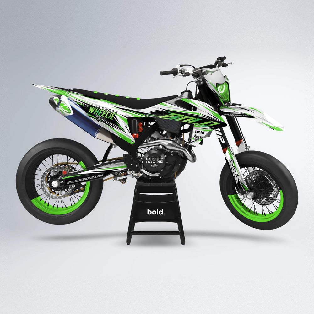 DEEPE supermoto graphics kit in Green