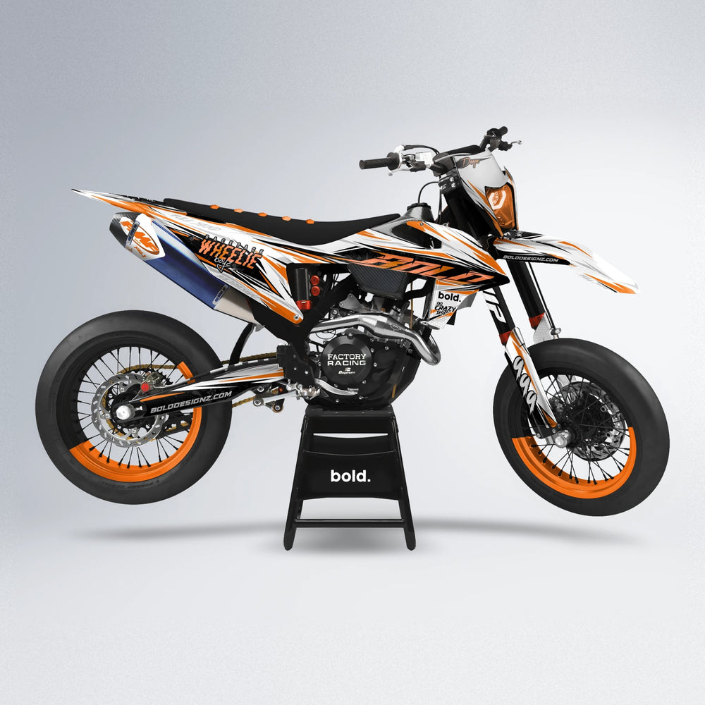 DEEPE supermoto graphics kit in Orange