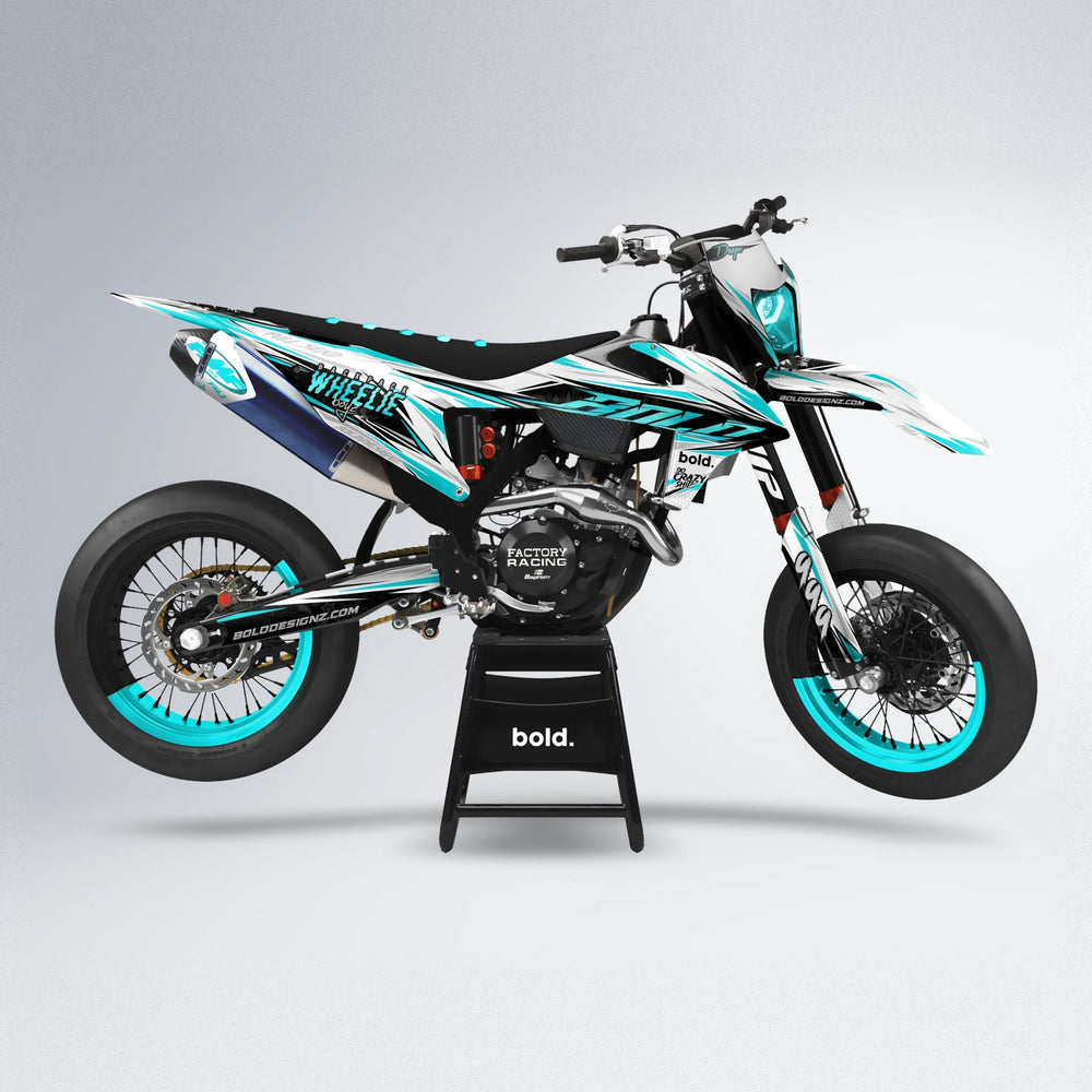 DEEPE supermoto graphics kit in Teal