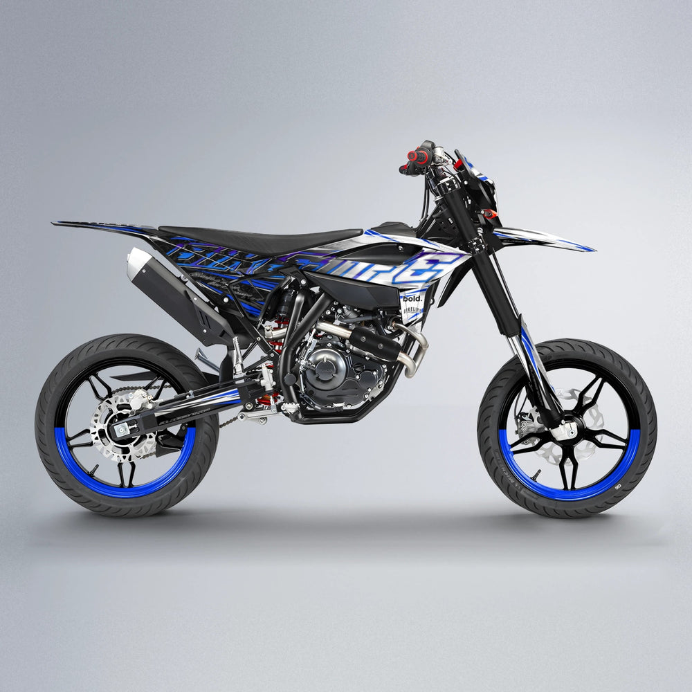 DEEPE V2 Beta supermoto graphics kit in Blue