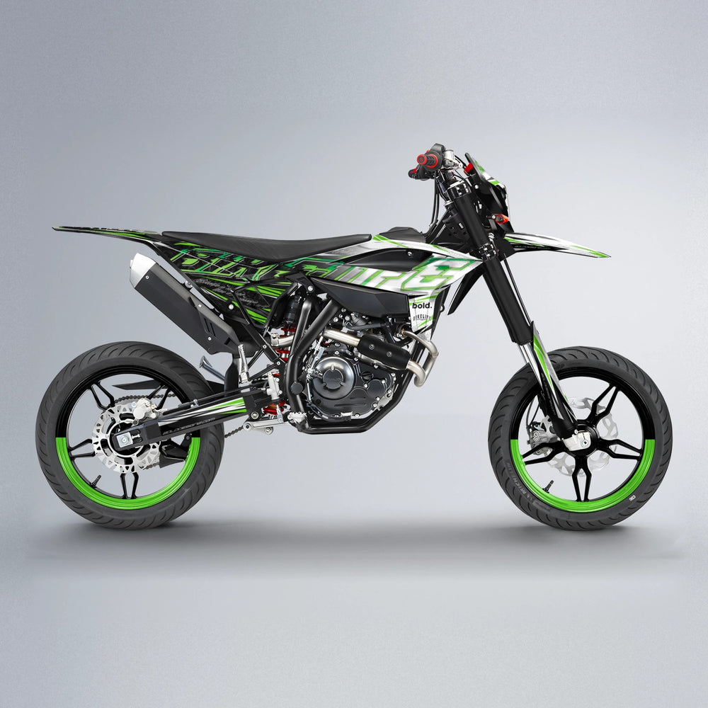 DEEPE V2 Beta supermoto graphics kit in Green