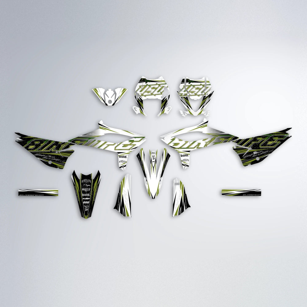 DEEPE V2 Beta graphics kit parts layout in Olive