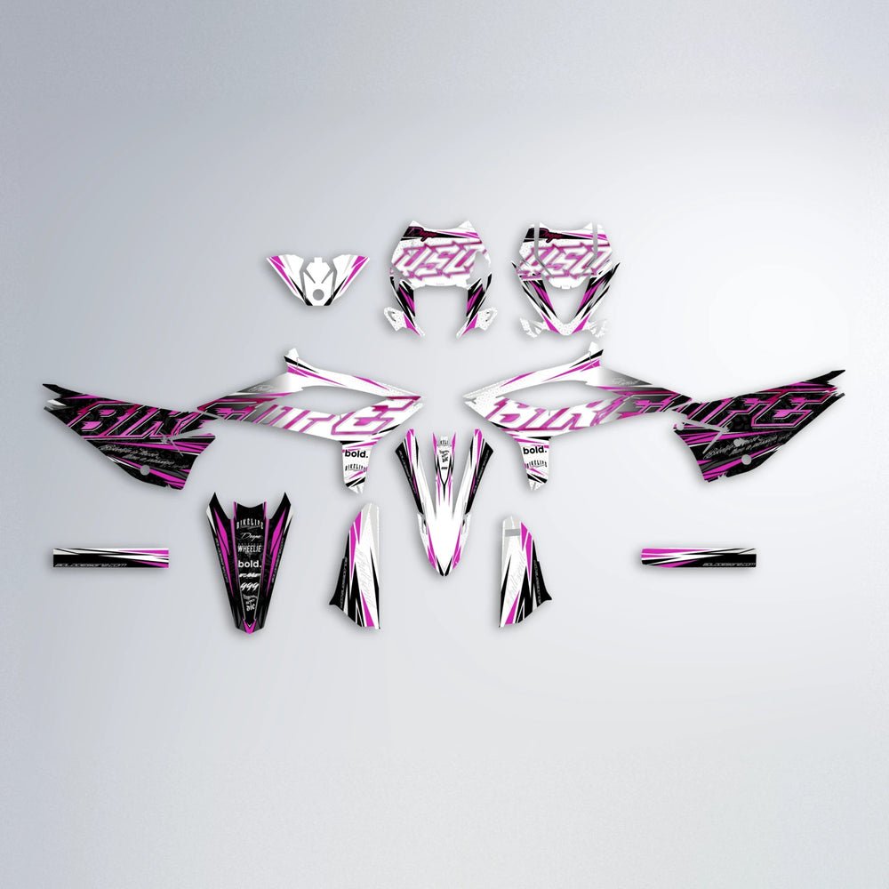 DEEPE V2 Beta graphics kit parts layout in Pink