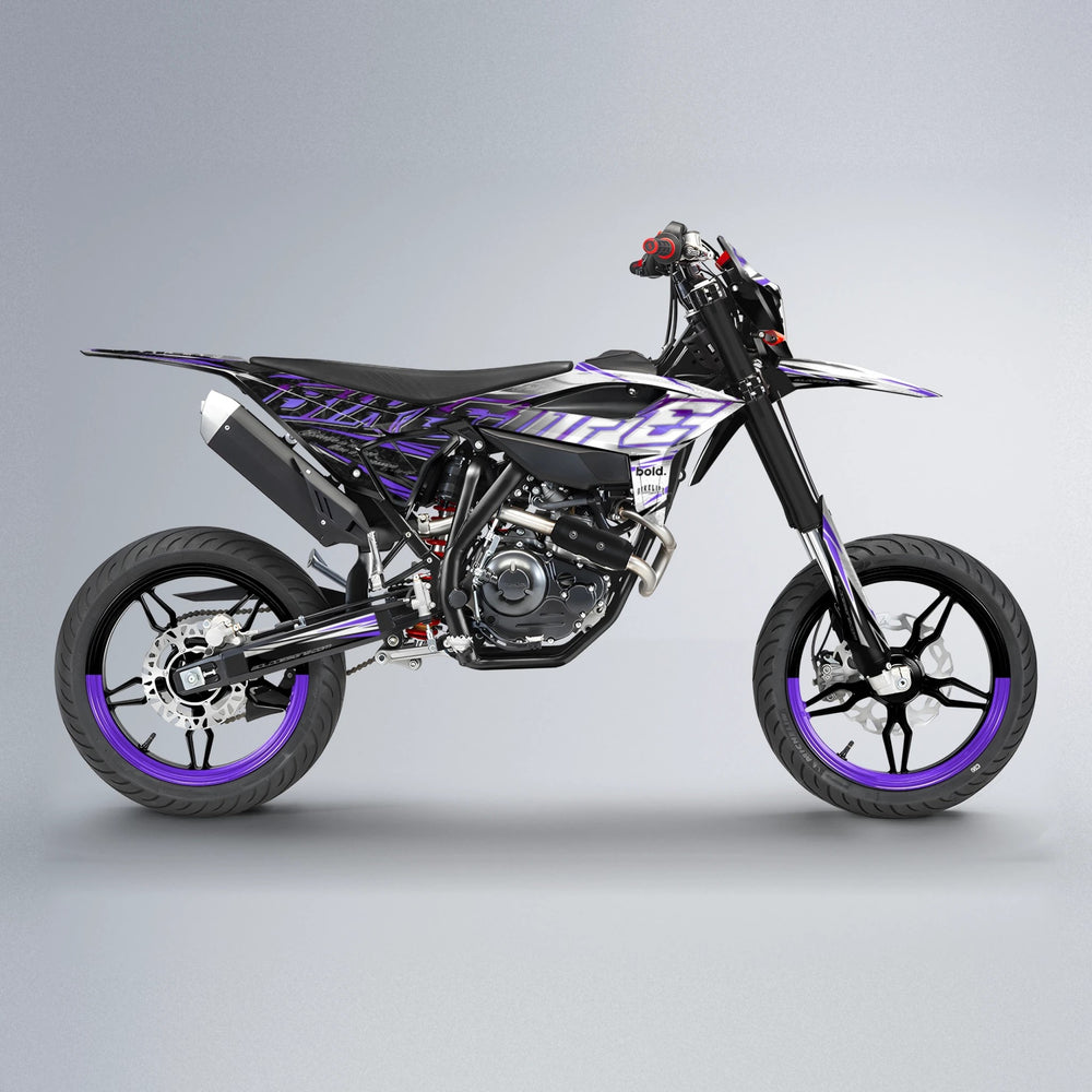 DEEPE V2 Beta supermoto graphics kit in Purple