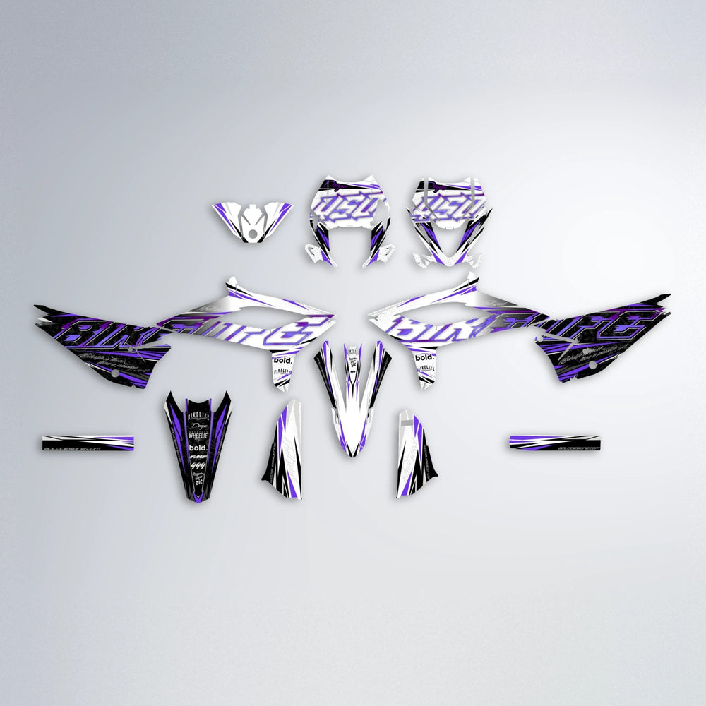 DEEPE V2 Beta graphics kit parts layout in Purple