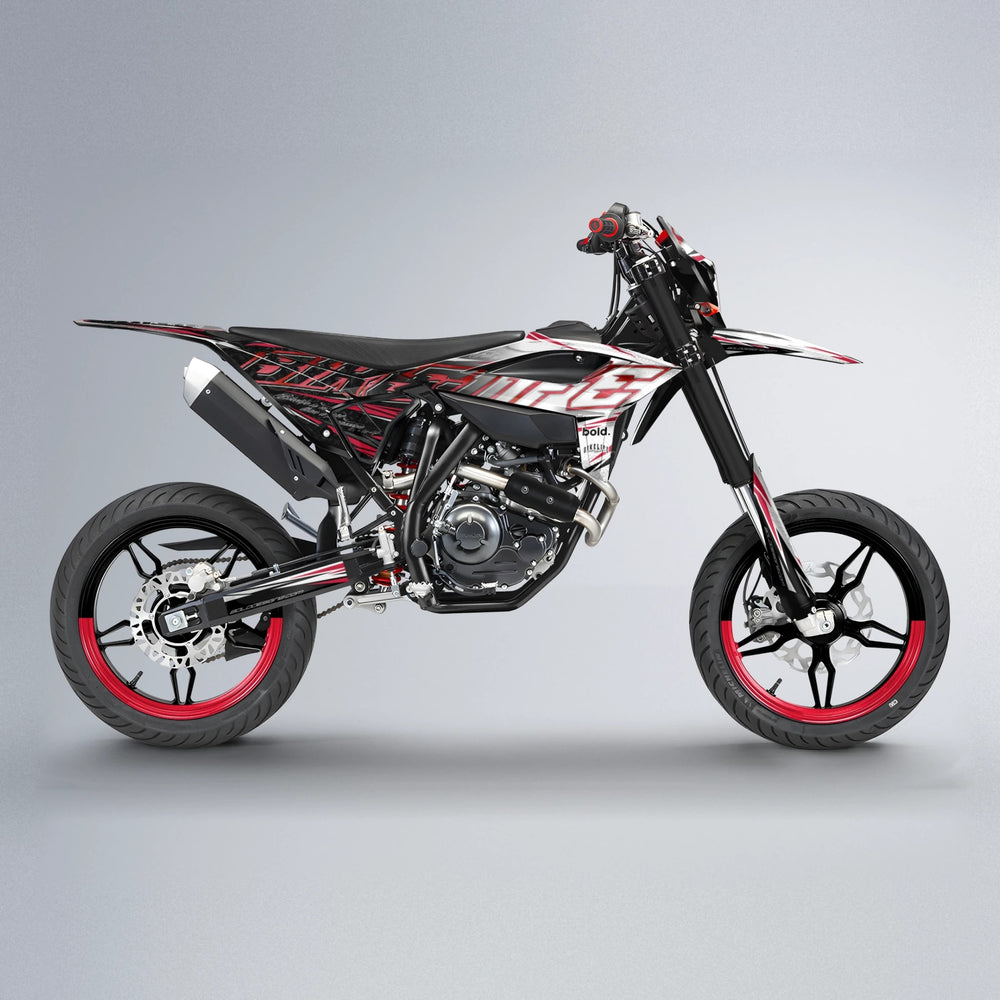 DEEPE V2 Beta supermoto graphics kit in Red