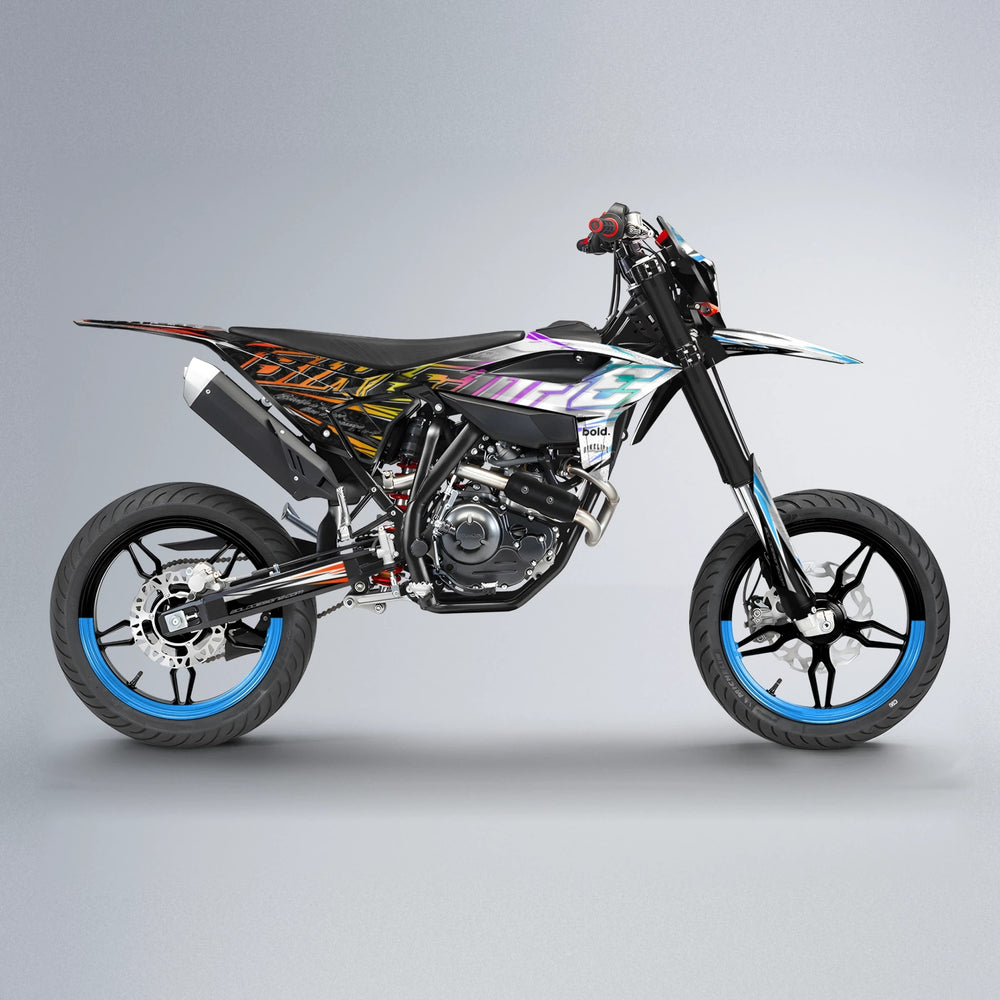 DEEPE V2 Beta supermoto graphics kit in Sunset Fade