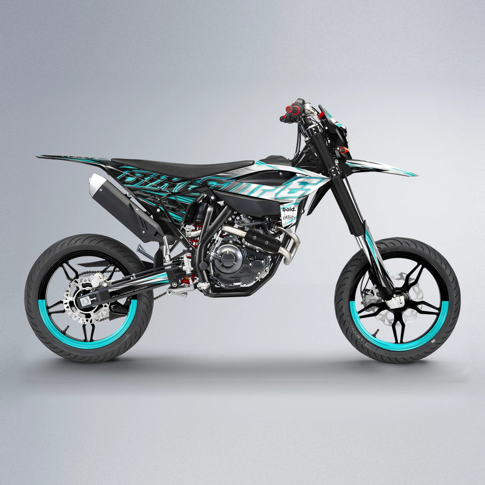 DEEPE V2 Beta supermoto graphics kit in Teal