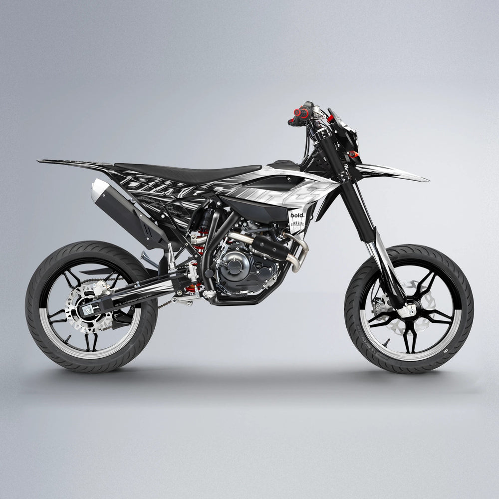 DEEPE V2 Beta supermoto graphics kit in White