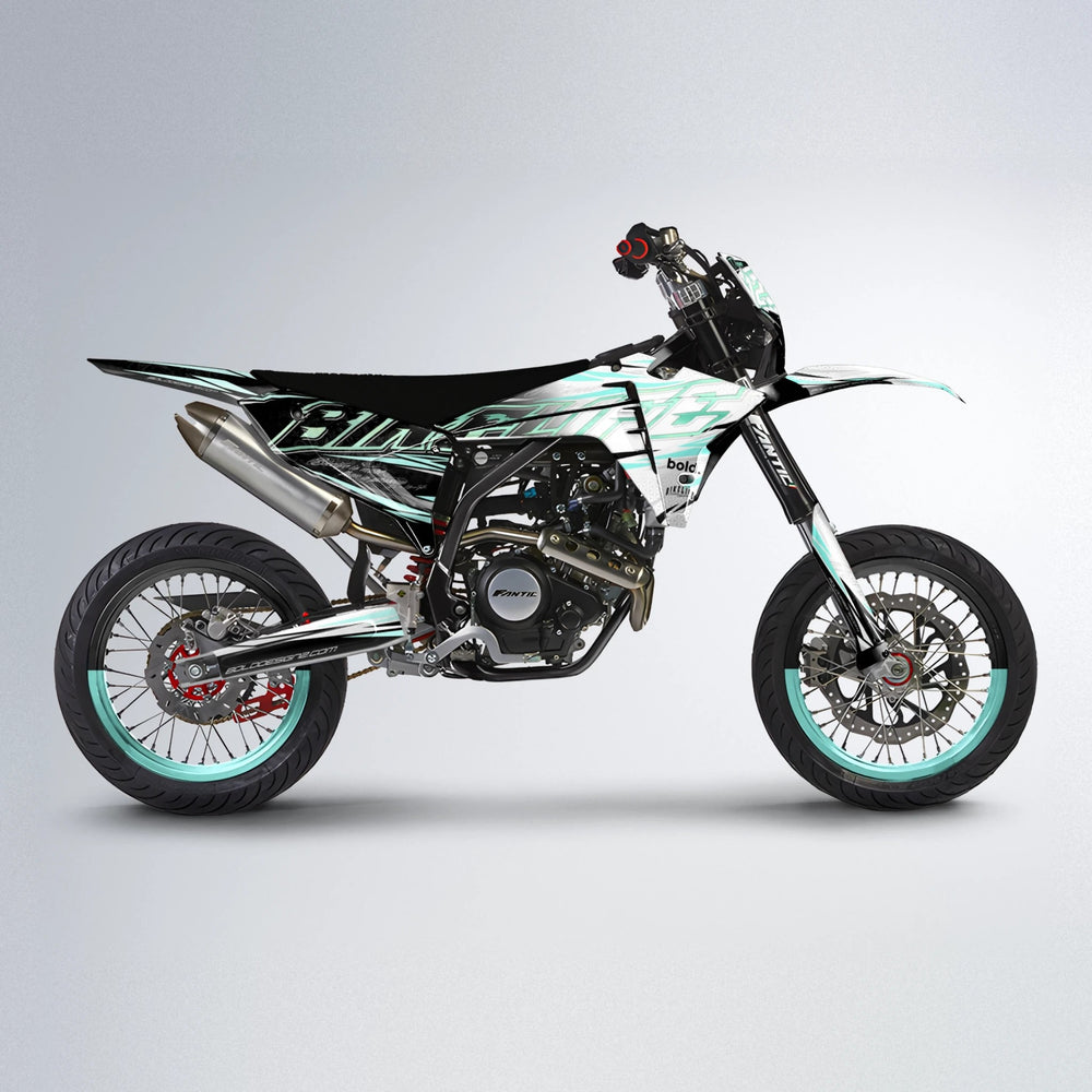 DEEPE V2 Fantic supermoto graphics kit in Mint