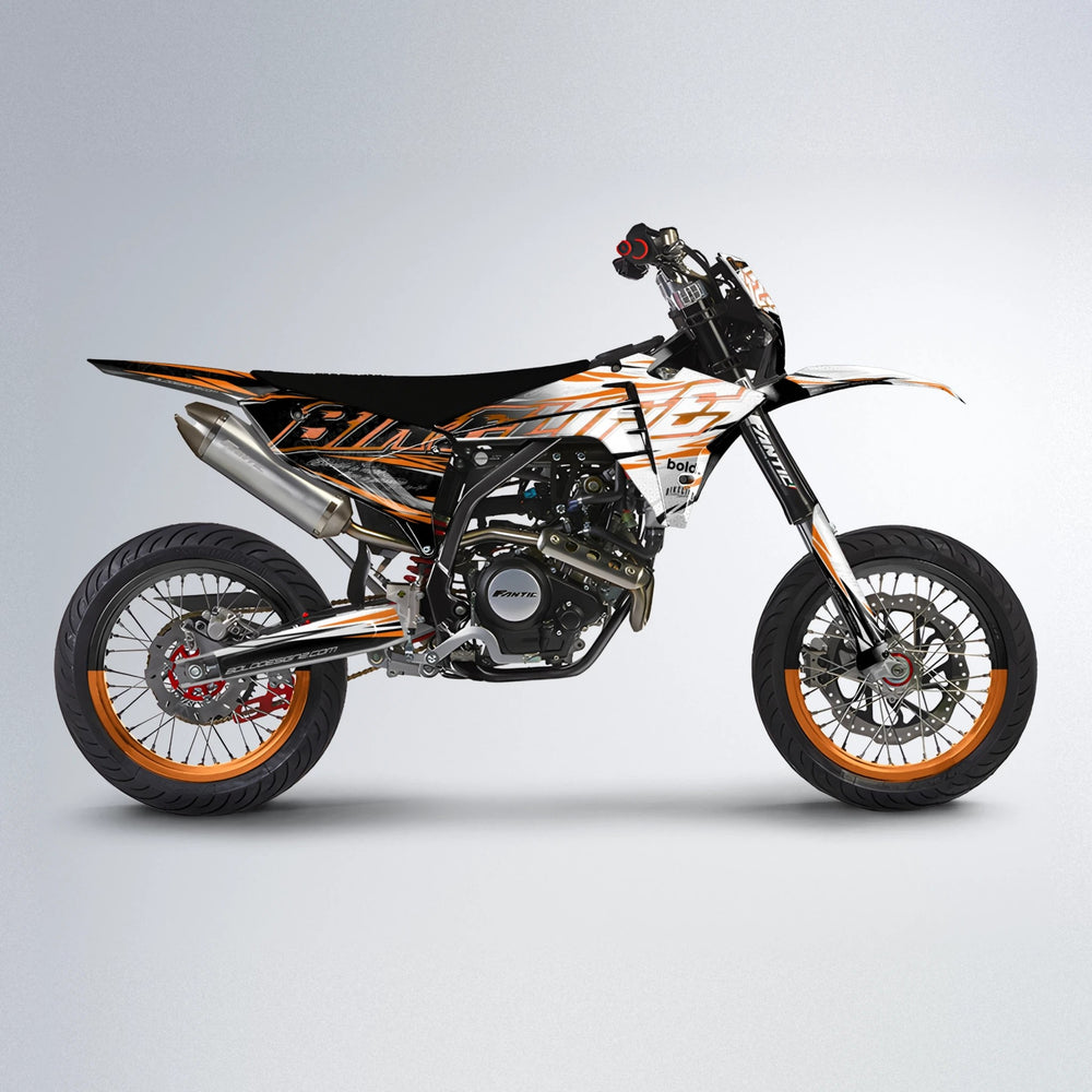 DEEPE V2 Fantic supermoto graphics kit in Orange