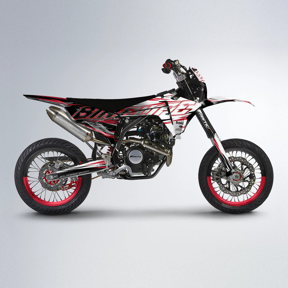 DEEPE V2 Fantic supermoto graphics kit in Red