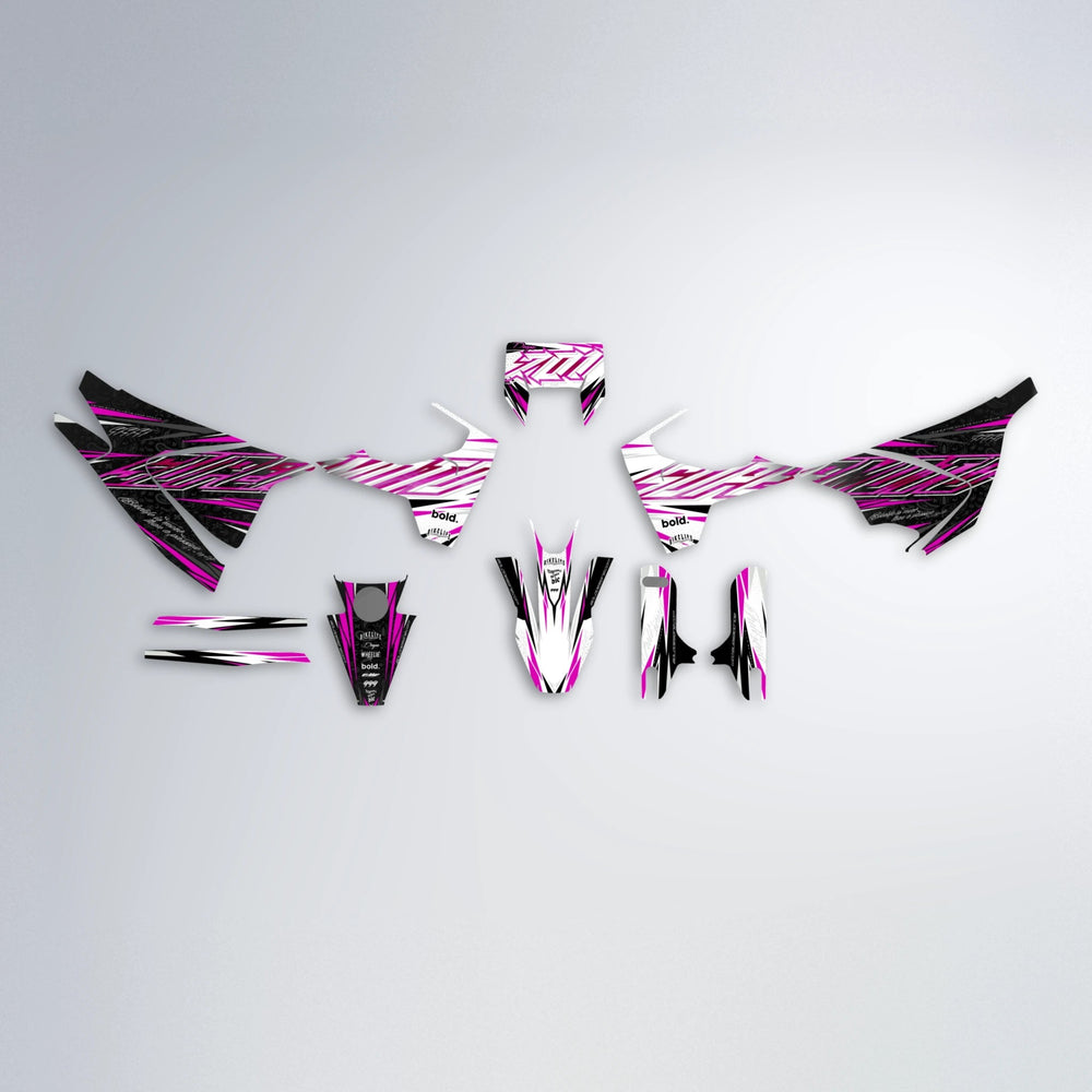 DEEPE V2 Husqvarna 701 graphics kit parts layout in Pink