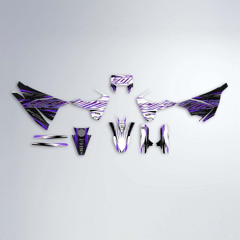 DEEPE V2 Husqvarna 701 graphics kit parts layout in Purple