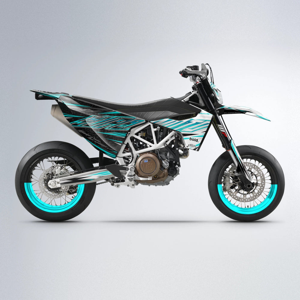 DEEPE V2 Husqvarna 701 supermoto graphics kit in Teal