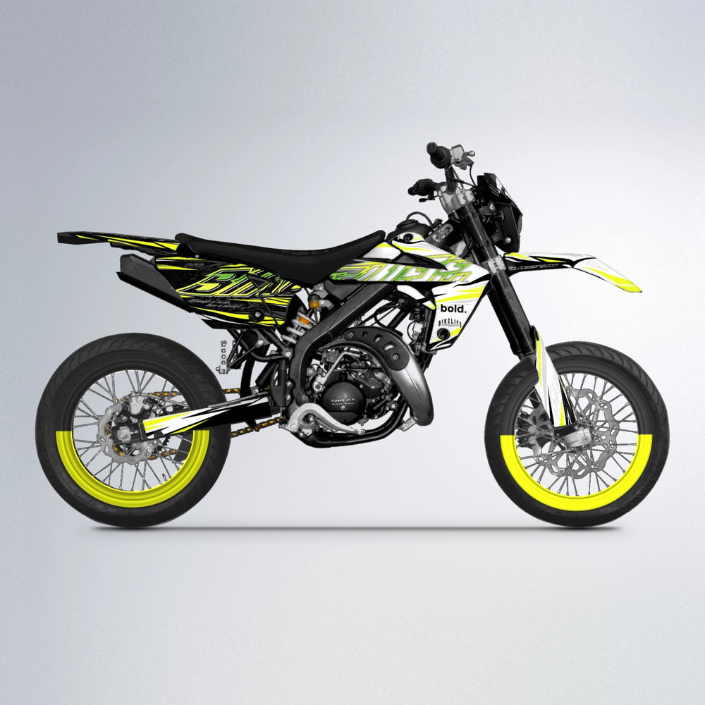 DEEPE V2 Rieju MRT supermoto graphics kit in Custom Colour