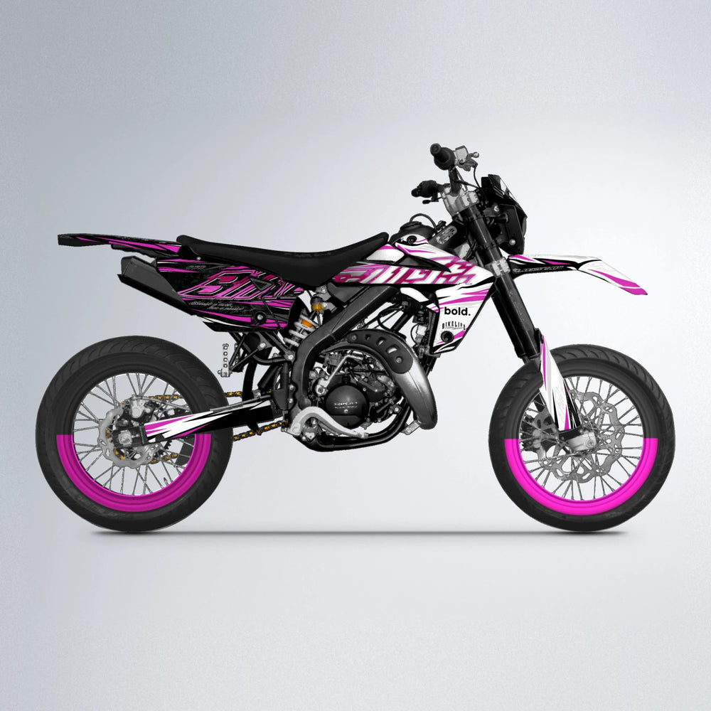 DEEPE V2 Rieju MRT supermoto graphics kit in Pink