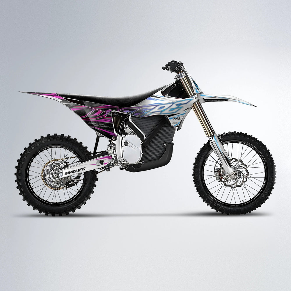 DEEPE V2 Stark Varg MX motocross graphics kit in Pink & Light Blue