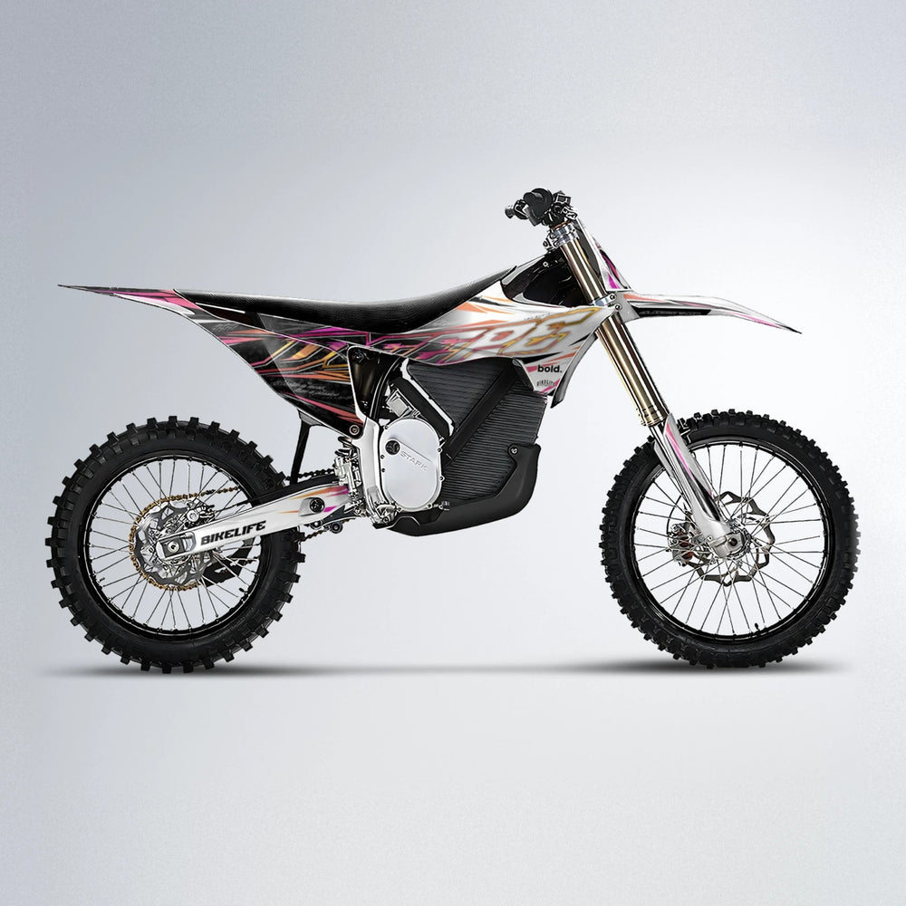 DEEPE V2 Stark Varg MX motocross graphics kit in Pink & Yellow