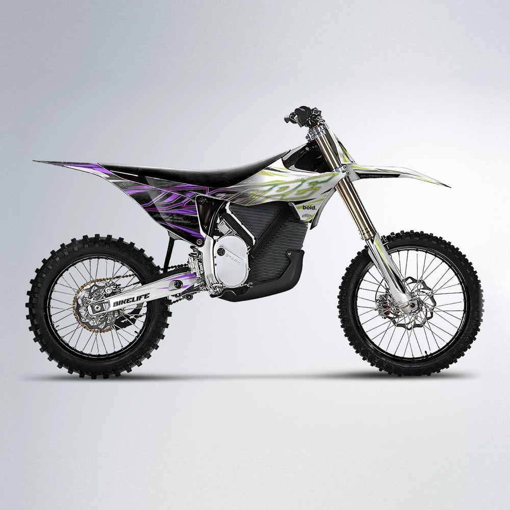 DEEPE V2 Stark Varg MX motocross graphics kit in Purple & Yellow