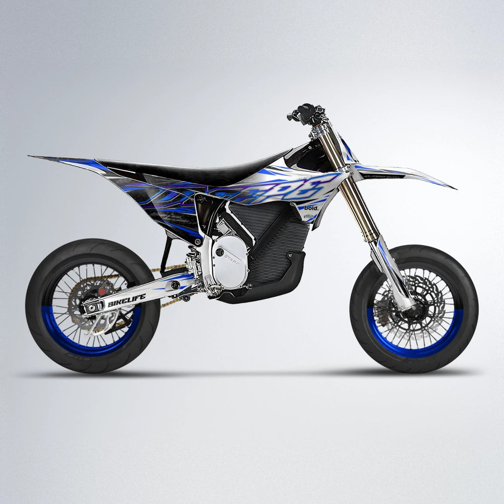 DEEPE V2 Stark Varg SM supermoto graphics kit in Blue