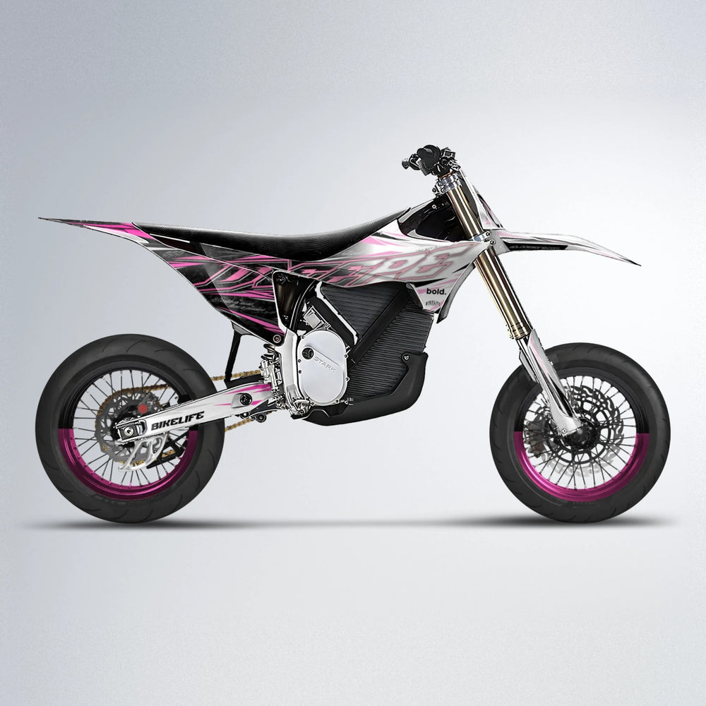 DEEPE V2 Stark Varg SM supermoto graphics kit in Flamingo