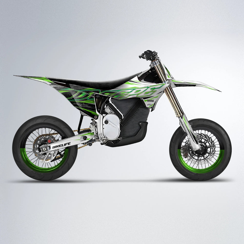 DEEPE V2 Stark Varg SM supermoto graphics kit in Green