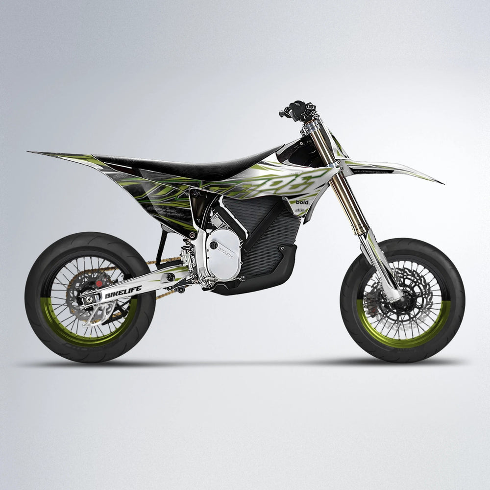 DEEPE V2 Stark Varg SM supermoto graphics kit in Olive