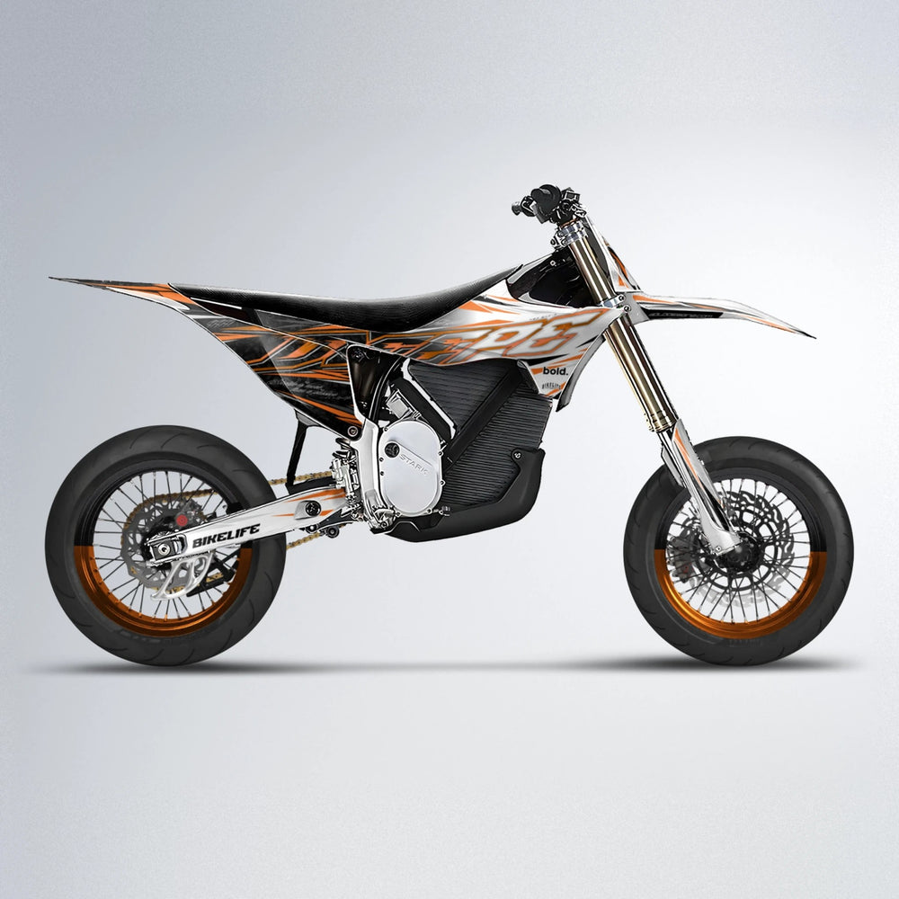 DEEPE V2 Stark Varg SM supermoto graphics kit in Orange