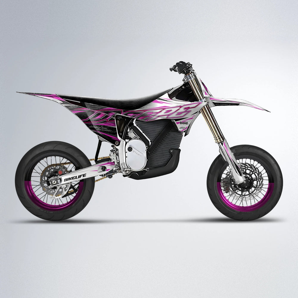 DEEPE V2 Stark Varg SM supermoto graphics kit in Pink