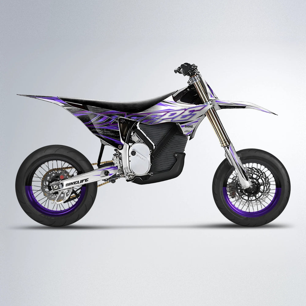 DEEPE V2 Stark Varg SM supermoto graphics kit in Purple