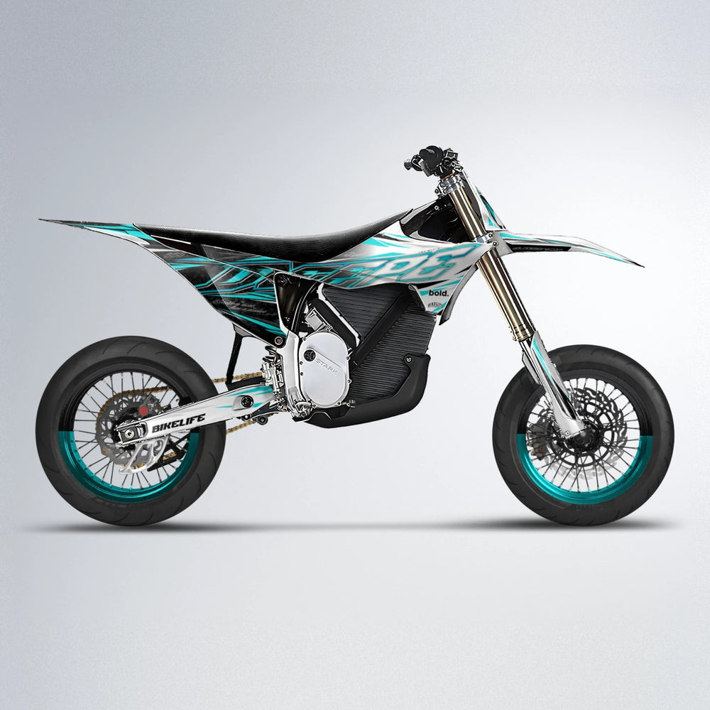 DEEPE V2 Stark Varg SM supermoto graphics kit in Teal