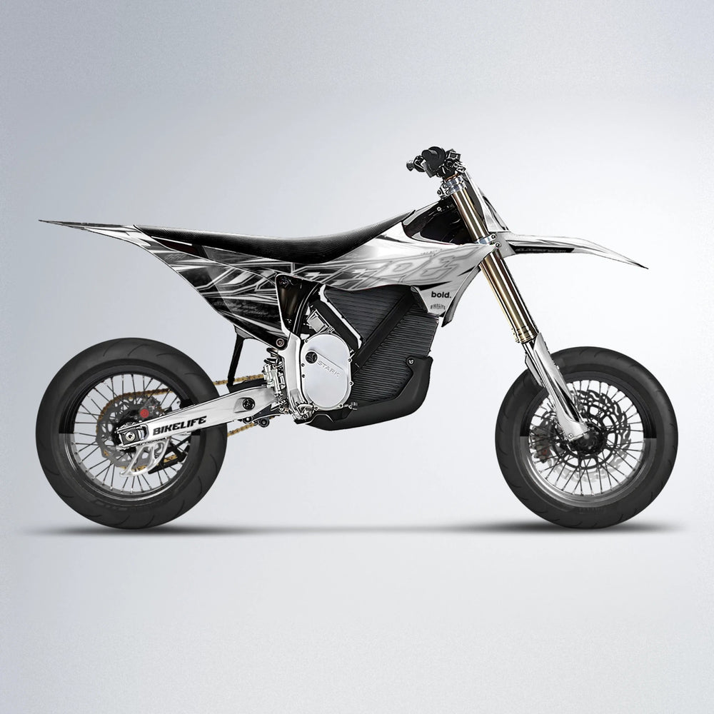 DEEPE V2 Stark Varg SM supermoto graphics kit in White