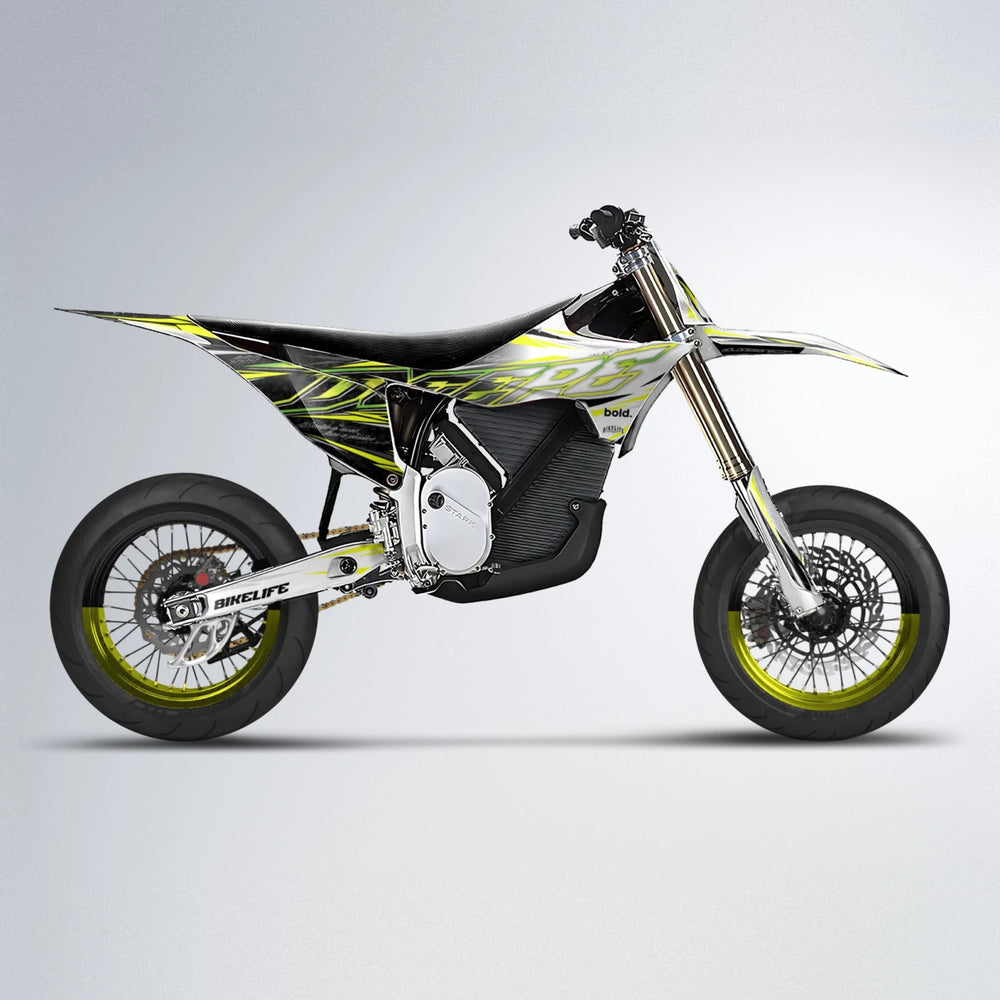 DEEPE V2 Stark Varg SM supermoto graphics kit in Yellow