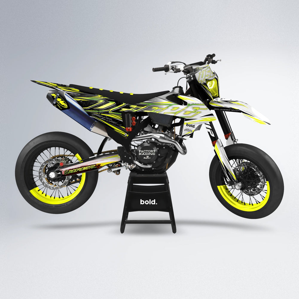 DEEPE V2 supermoto graphics kit in Custom Colour