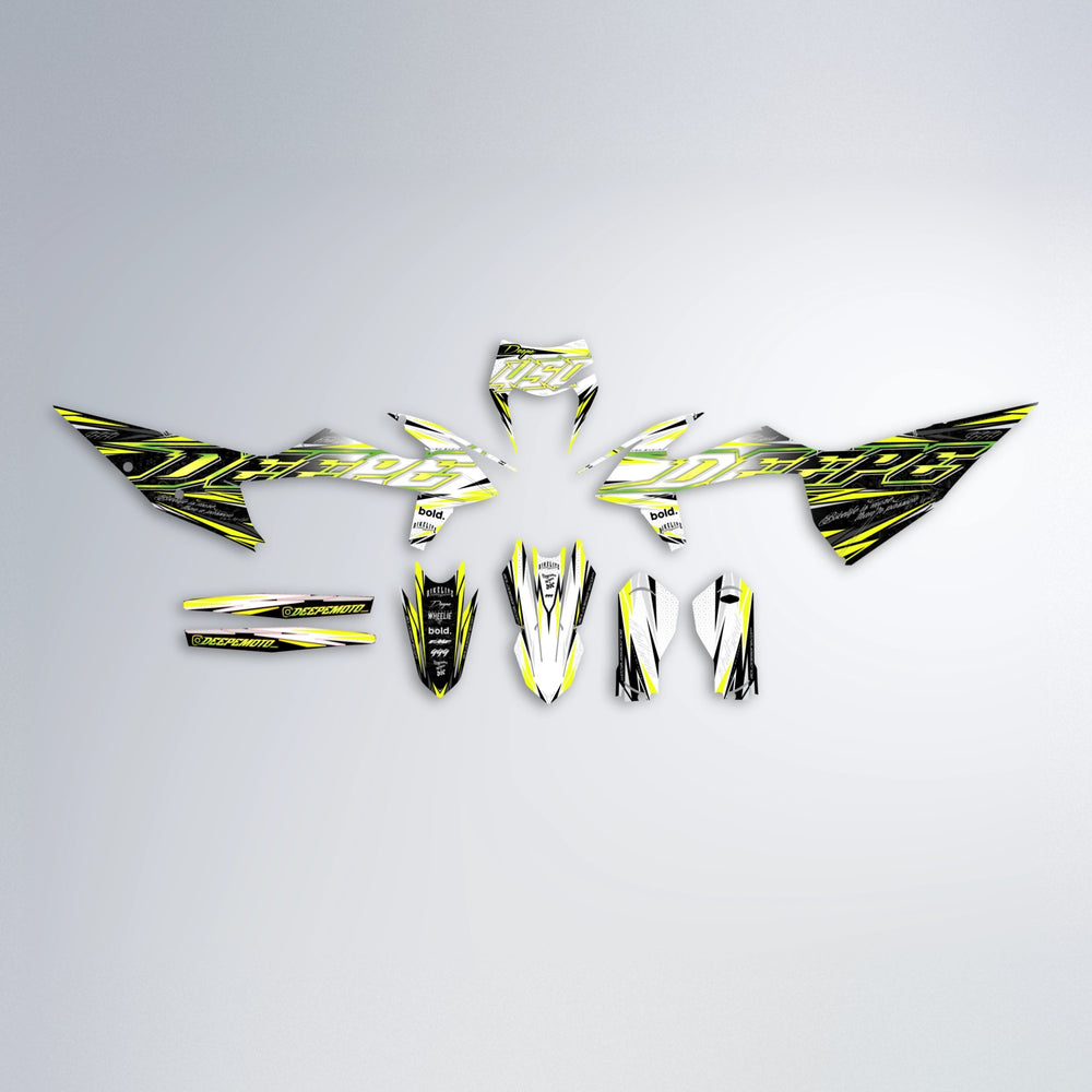 DEEPE V2 graphics kit parts layout in Custom Colour