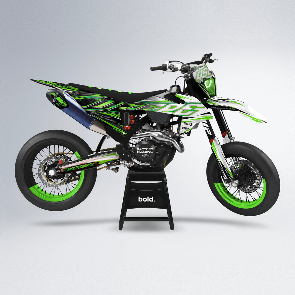DEEPE V2 supermoto graphics kit in Green