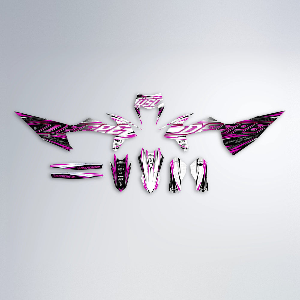 DEEPE V2 graphics kit parts layout in Pink