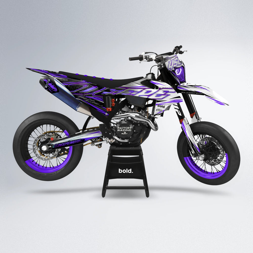 DEEPE V2 supermoto graphics kit in Purple