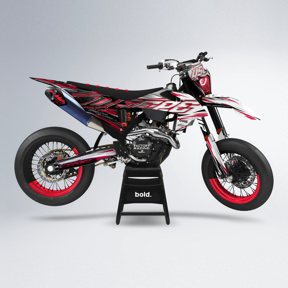 DEEPE V2 supermoto graphics kit in Red