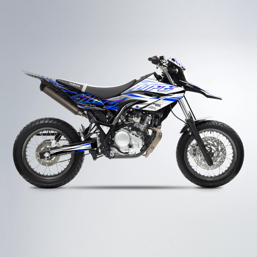 DEEPE V2 Yamaha WR 125X supermoto graphics kit in Blue